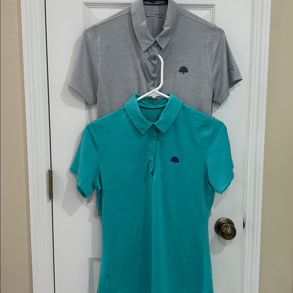 Two Under Armour Golf Shirts